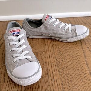 Converse Chuck Taylor All Star Dainty Grey Stitched Pattern Womens Size 7